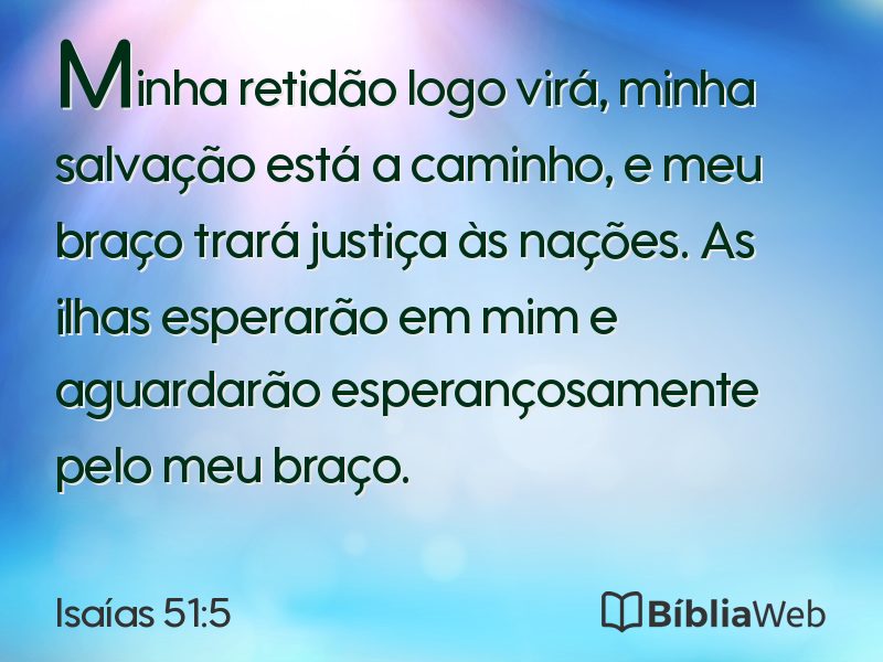 Isaías 51:5 em imagem para compartilhar