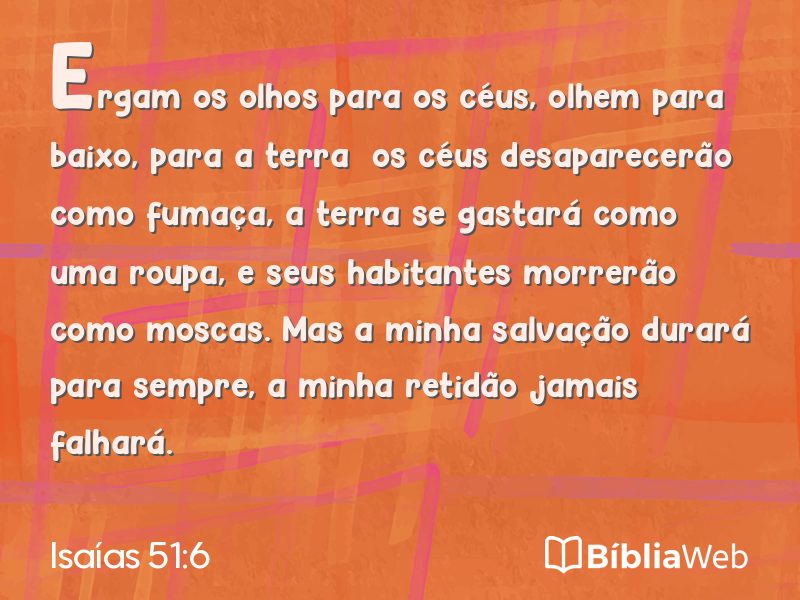Isaías 51:6 em imagem para compartilhar