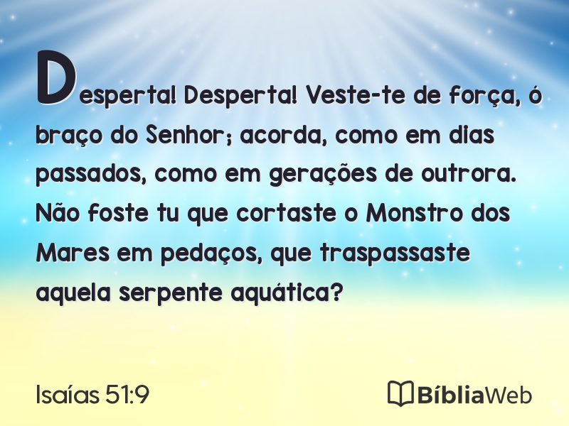 Isaías 51:9 em imagem para compartilhar