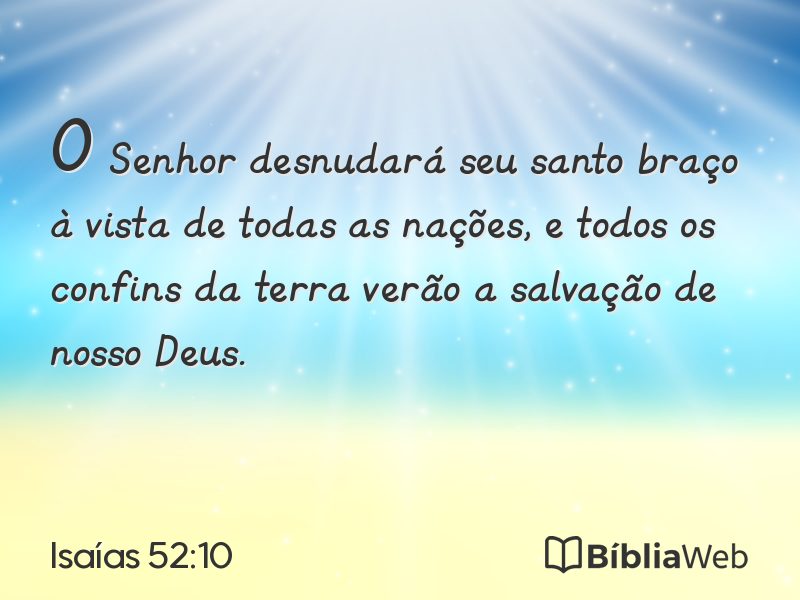 Isaías 52:10 em imagem para compartilhar