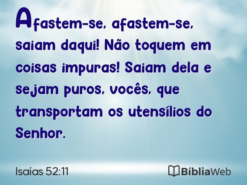 Isaías 52:11 em imagem para compartilhar