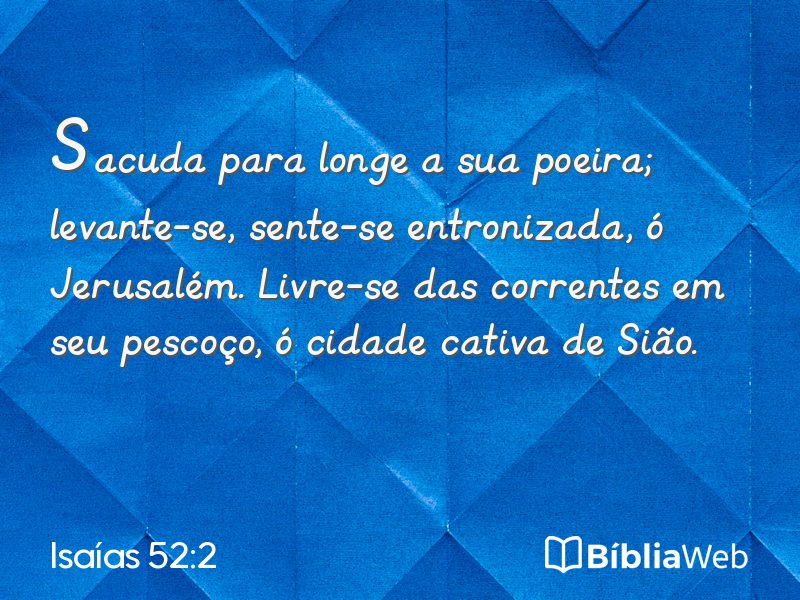 Isaías 52:2 em imagem para compartilhar
