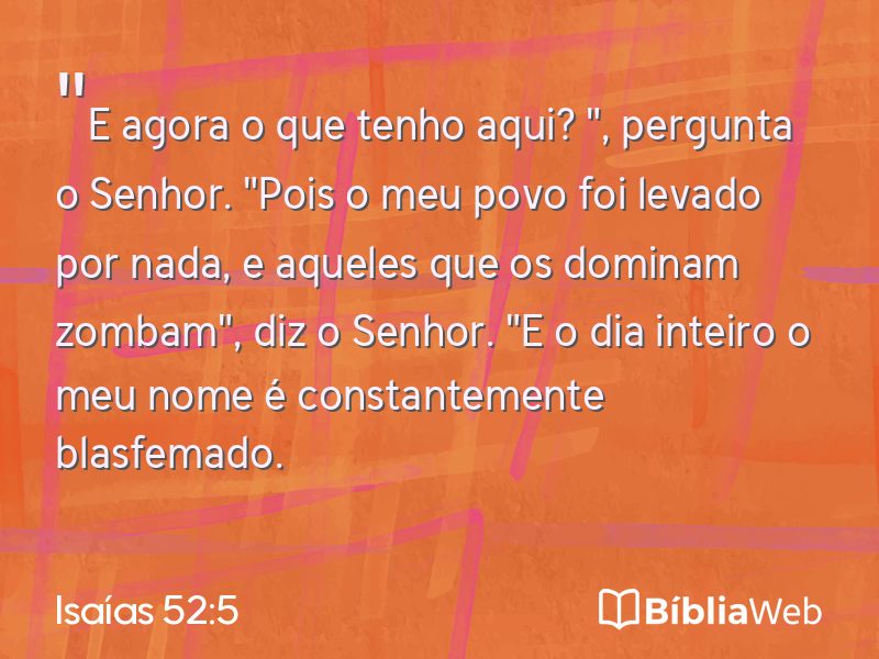 Isaías 52:5 em imagem para compartilhar
