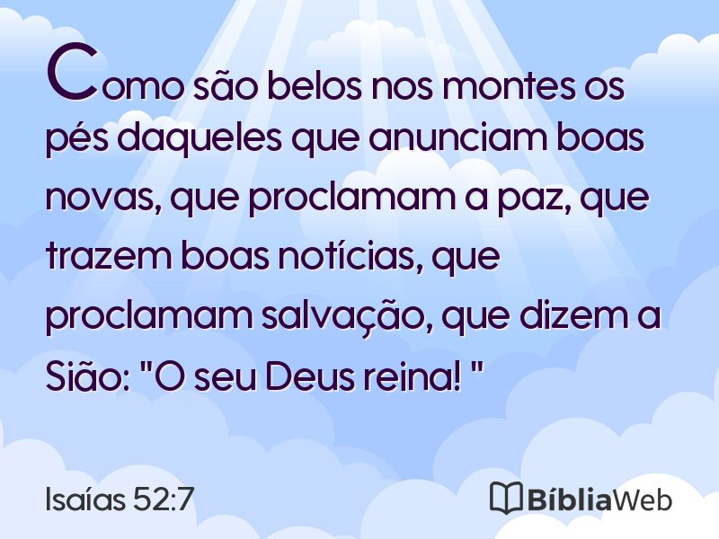 Isaías 52:7 em imagem para compartilhar