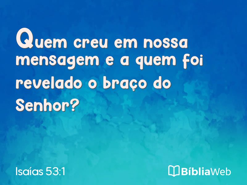 Isaías 53:1 em imagem para compartilhar