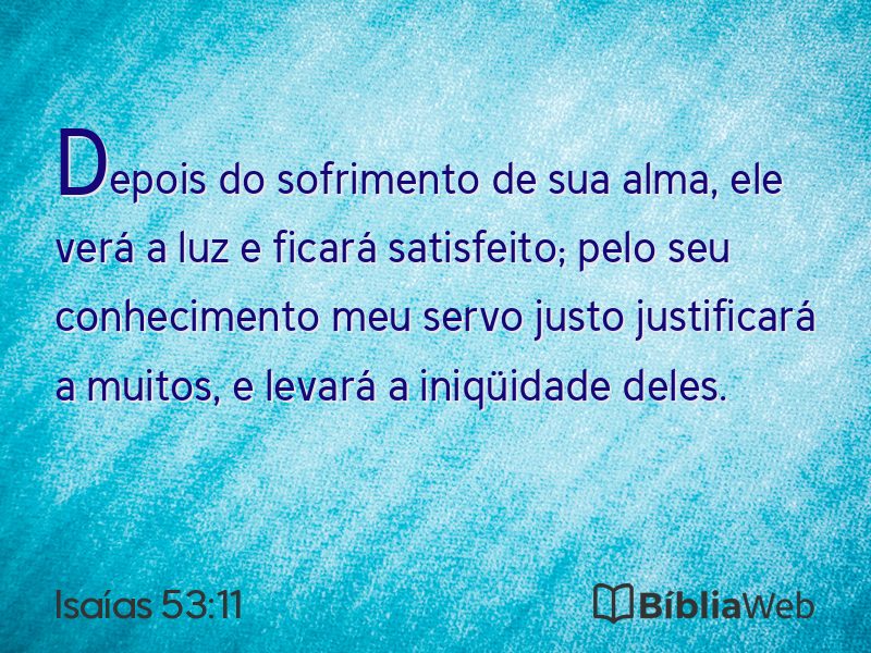 Isaías 53:11 em imagem para compartilhar