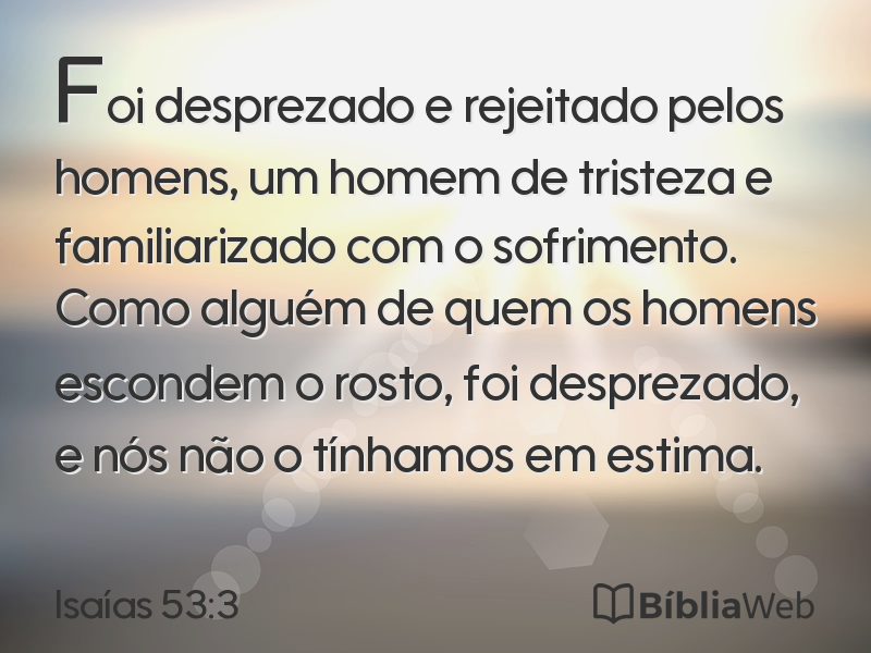 Isaías 53:3 em imagem para compartilhar