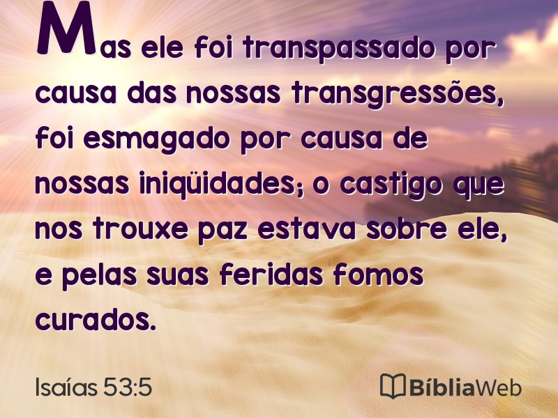 Isaías 53:5 em imagem para compartilhar