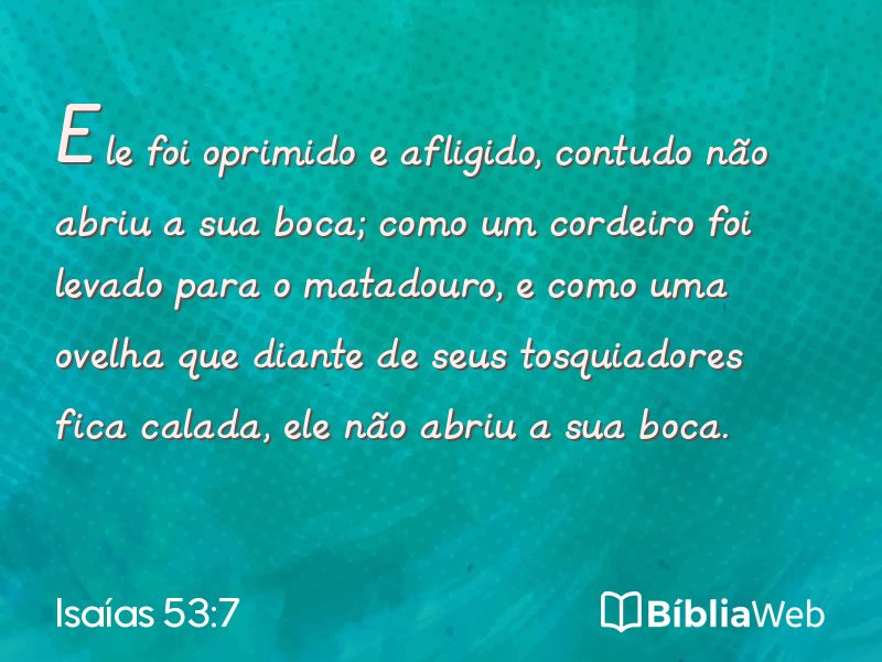 Isaías 53:7 em imagem para compartilhar