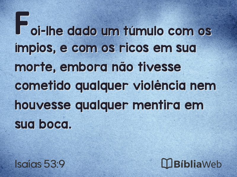 Isaías 53:9 em imagem para compartilhar
