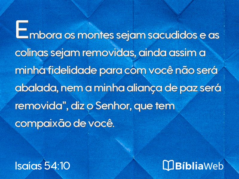 Isaías 54:10 em imagem para compartilhar