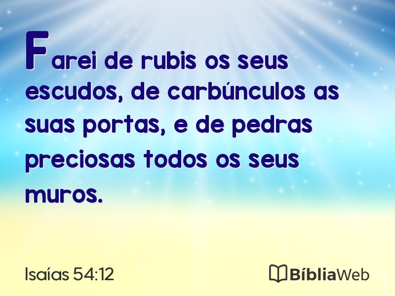 Isaías 54:12 em imagem para compartilhar