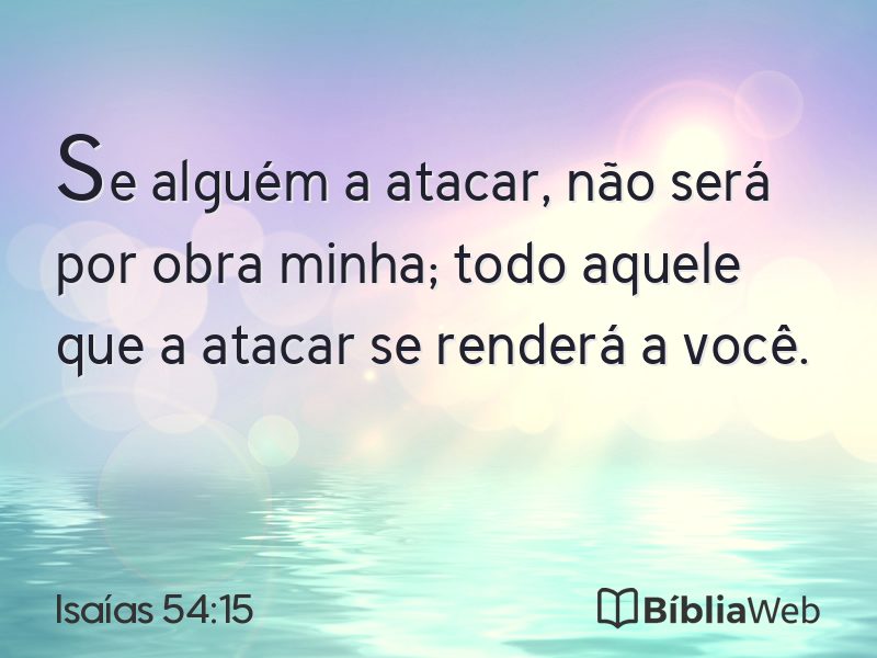 Isaías 54:15 em imagem para compartilhar