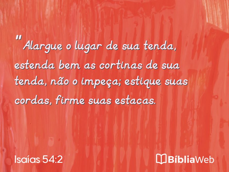 Isaías 54:2 em imagem para compartilhar