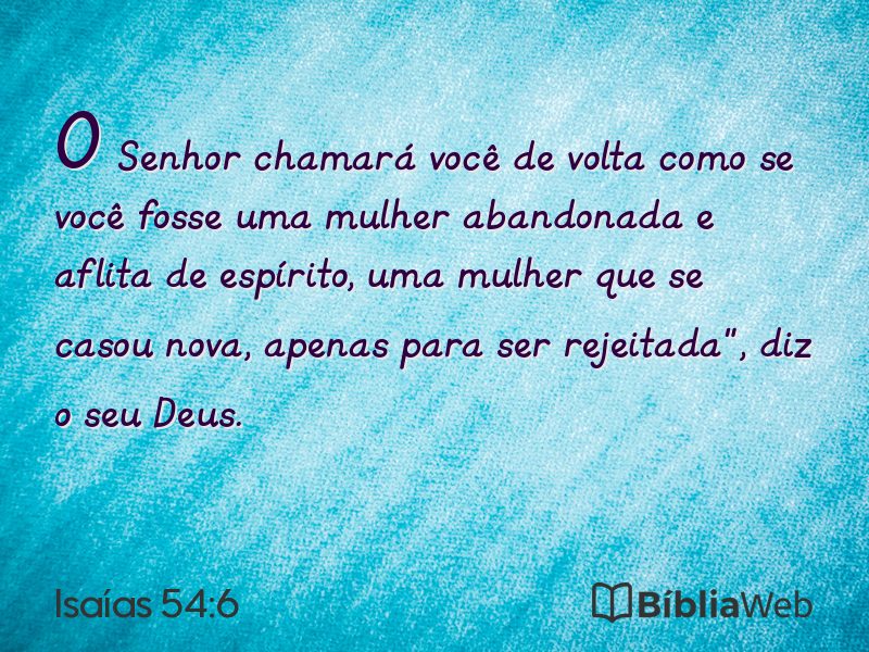 Isaías 54:6 em imagem para compartilhar