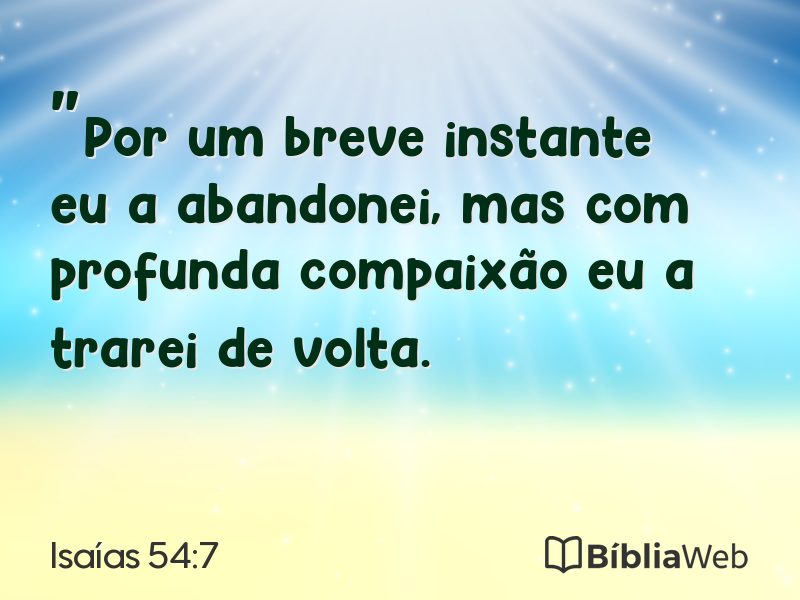 Isaías 54:7 em imagem para compartilhar