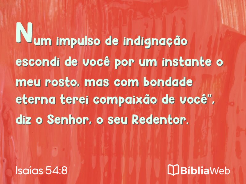 Isaías 54:8 em imagem para compartilhar