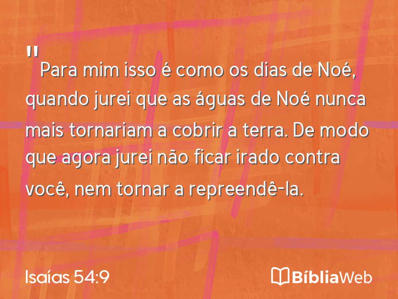 Isaías 54:9 em imagem para compartilhar