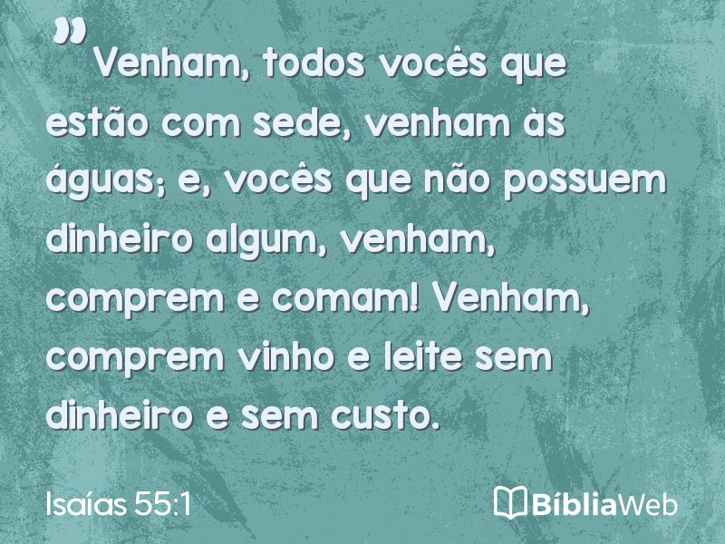 Isaías 55:1 em imagem para compartilhar