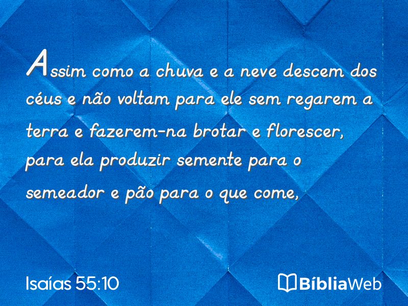 Isaías 55:10 em imagem para compartilhar