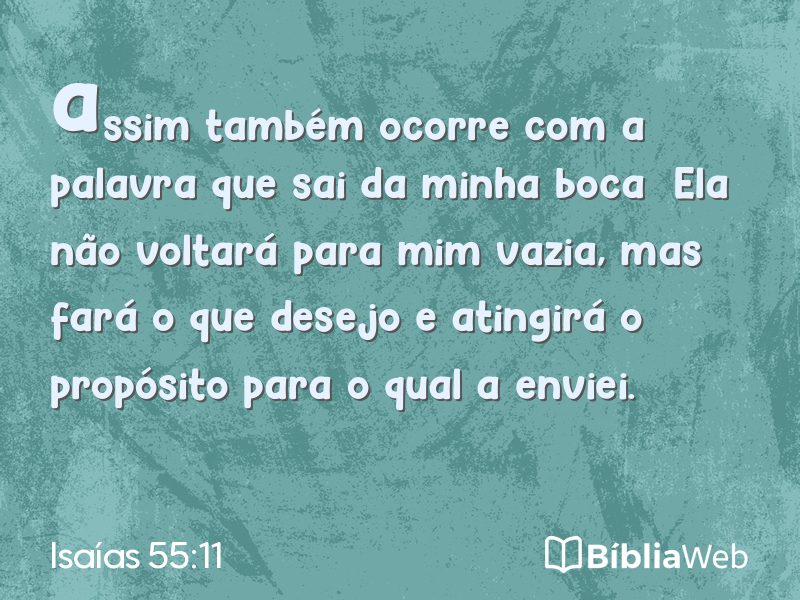 Isaías 55:11 em imagem para compartilhar