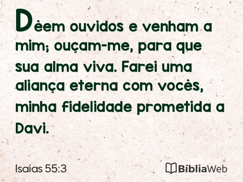 Isaías 55:3 em imagem para compartilhar