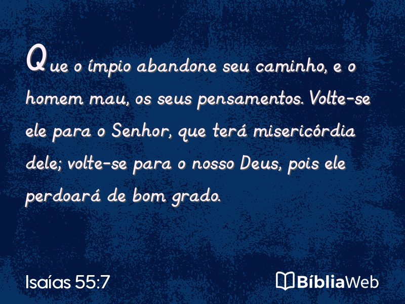Isaías 55:7 em imagem para compartilhar