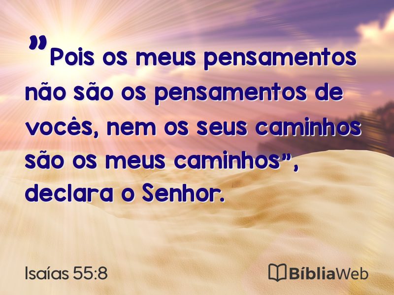 Isaías 55:8 em imagem para compartilhar