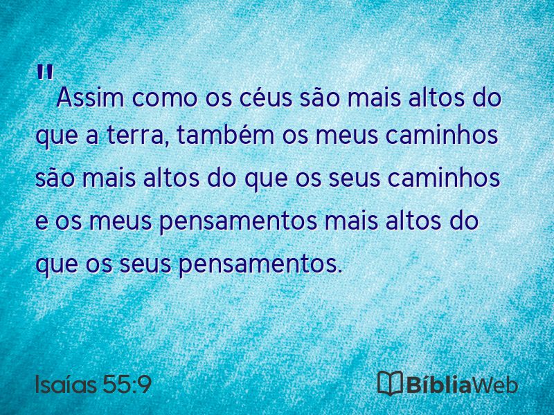 Isaías 55:9 em imagem para compartilhar
