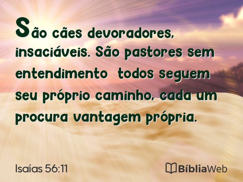Isaías 56:11 em imagem para compartilhar