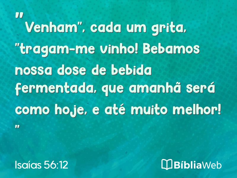 Isaías 56:12 em imagem para compartilhar