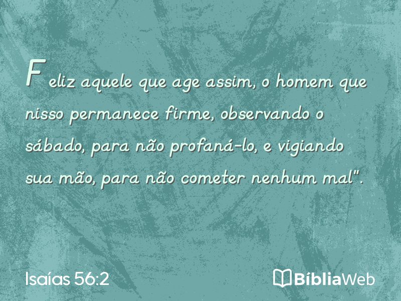 Isaías 56:2 em imagem para compartilhar
