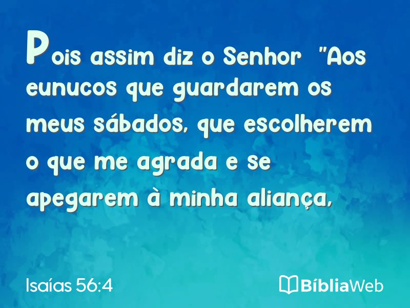 Isaías 56:4 em imagem para compartilhar