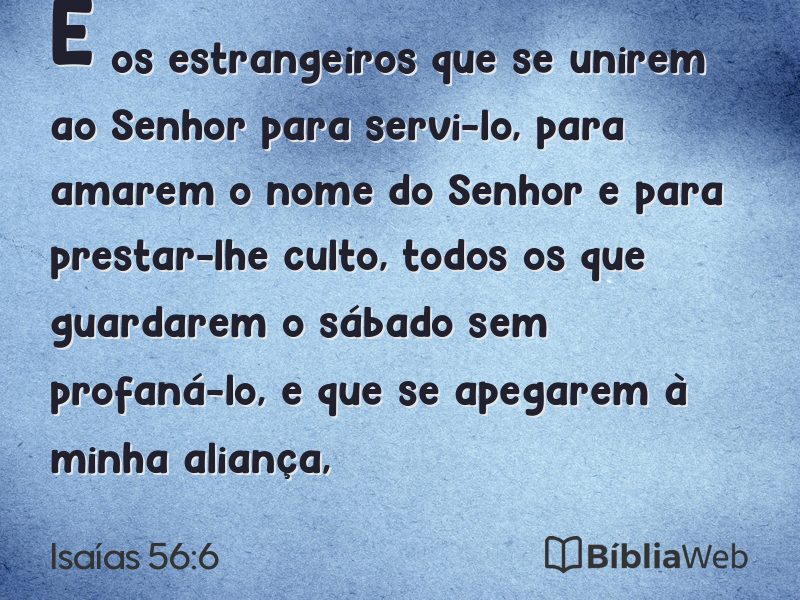 Isaías 56:6 em imagem para compartilhar