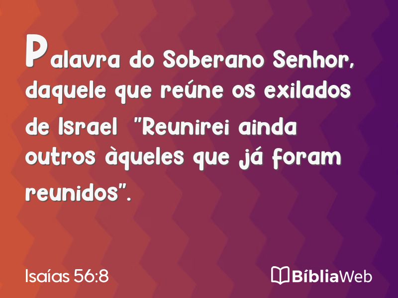 Isaías 56:8 em imagem para compartilhar