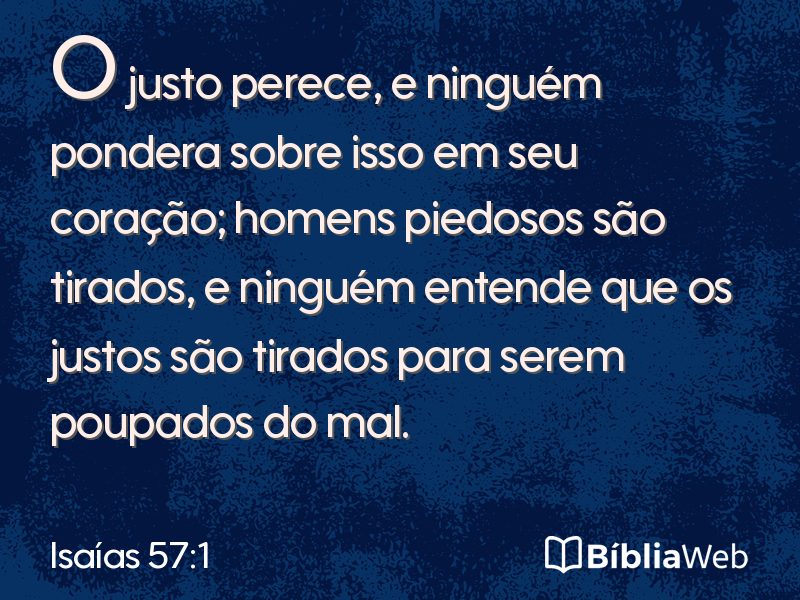 Isaías 57:1 em imagem para compartilhar