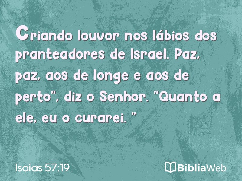 Isaías 57:19 em imagem para compartilhar