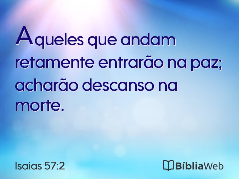 Isaías 57:2 em imagem para compartilhar