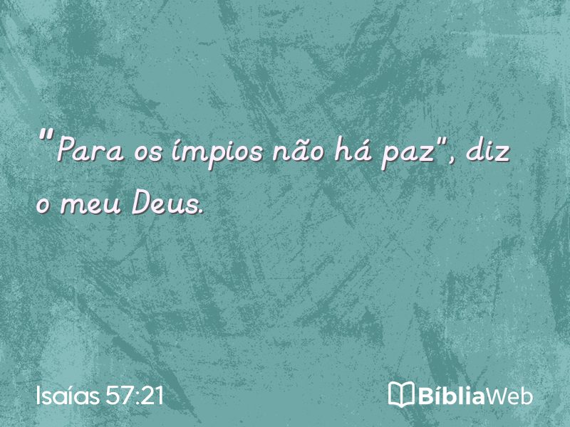 Isaías 57:21 em imagem para compartilhar