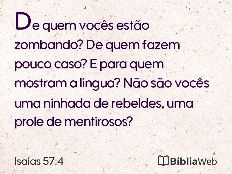Isaías 57:4 em imagem para compartilhar