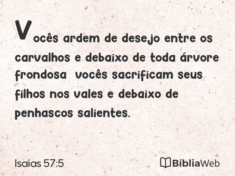 Isaías 57:5 em imagem para compartilhar