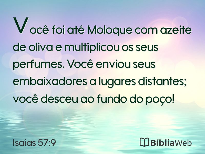 Isaías 57:9 em imagem para compartilhar