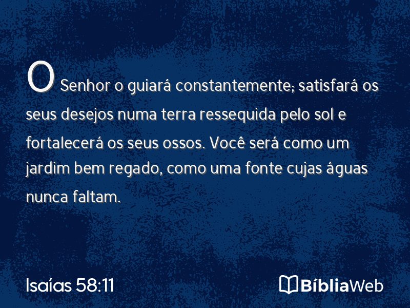 Isaías 58:11 em imagem para compartilhar