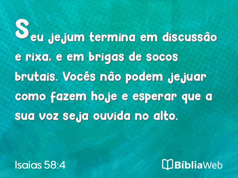 Isaías 58:4 em imagem para compartilhar