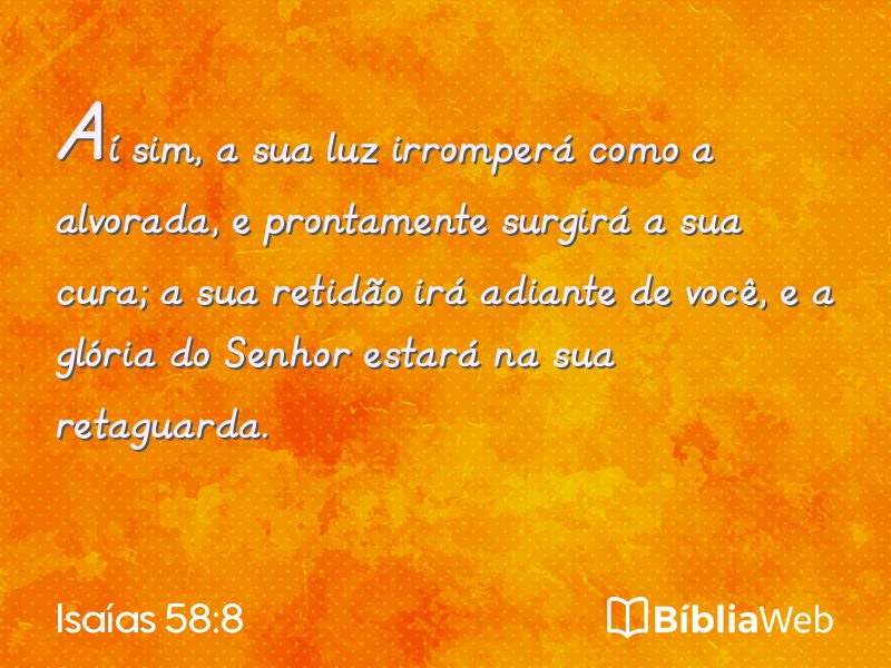 Isaías 58:8 em imagem para compartilhar