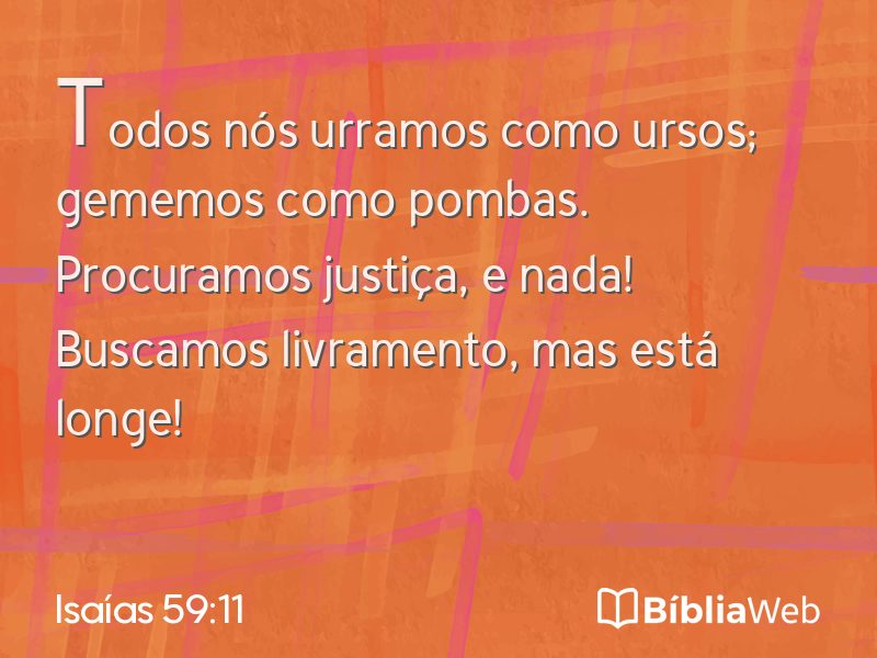 Isaías 59:11 em imagem para compartilhar