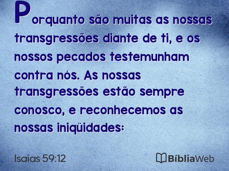 Isaías 59:12 em imagem para compartilhar