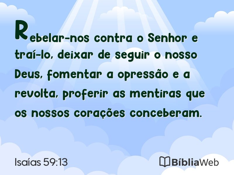 Isaías 59:13 em imagem para compartilhar