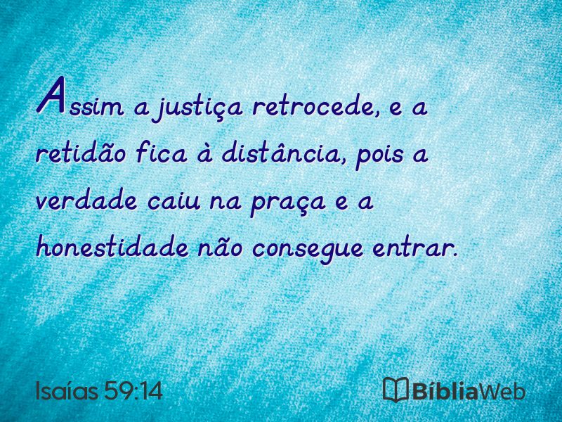 Isaías 59:14 em imagem para compartilhar