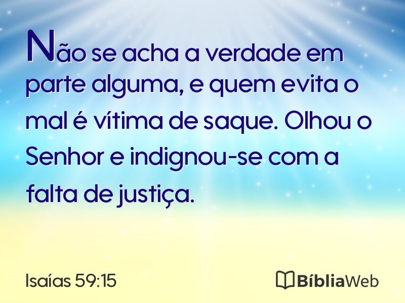 Isaías 59:15 em imagem para compartilhar